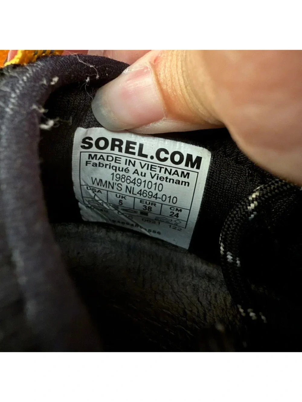 Sorel Kinetic Impact Lace Black Sea Salt Mesh Sneakers Women's Size 7